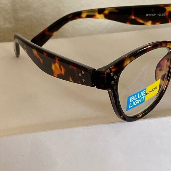 💼Tortoise Shell Readers with Blue Light Protection +2.00 Power - Picture 5 of 6